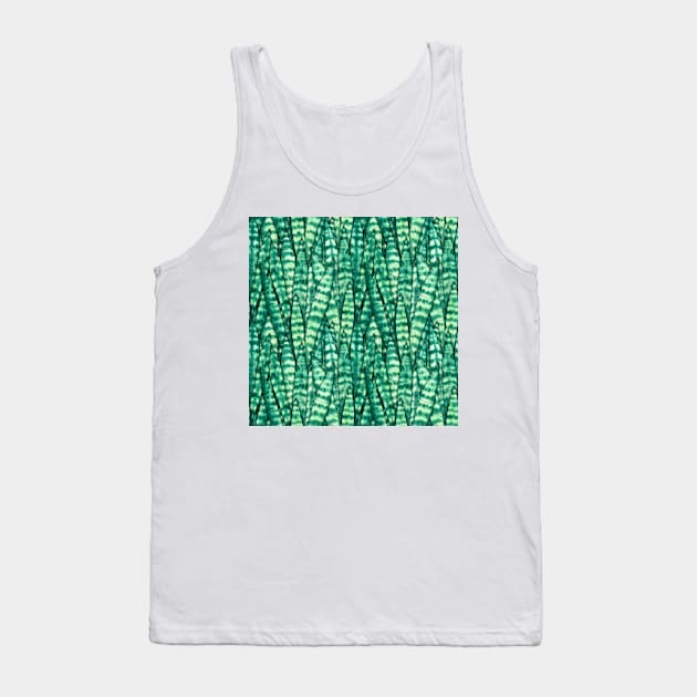 Sansevieria Trifasciata Pattern Tank Top by illucalliart